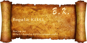 Begala Kitti névjegykártya